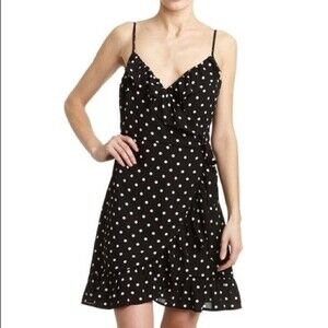 Romeo & Juliet Black Polka Dot Summer Mini Dress - L